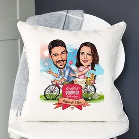 Resim Pikniğe Giden Romantik Çiftler Yastık 