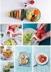 Resim Sebze Spirali Şekilli Doğrayıcı Kırmızı 