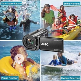 Resim 4K Ultra HD 56MP 30FPS Kamera Plastik Video Kamera Kamera Su Geçirmez Video Kamera için 
