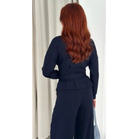 Resim Modal Kumaş Kemerli Şık Fermuarlı Baggy Eşofman Takımı 