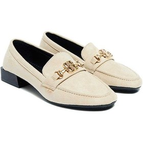 Resim Bestello Tokalı Termoplastik Loafer 281-23090 Kadın Ayakkabı Bej Suet 