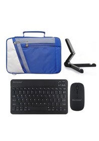 Resim Microcase Huawei Matepad 11.5 2025 Türkçe Bluetooth Klavye +mouse+ Standı-mavi Al4384 Omuz Çantası 