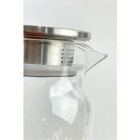 Resim Zenvia 1500 ml Borosilikat Cam Su Sürahisi - Metal Kapaklı ve Isıya Dayanıklı ZNV-TTT3245 