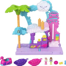 Resim Melek Store HHJ05 Polly Pocket Flamingo Araba Su Eğlencesi Seti 