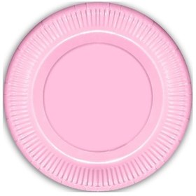 Resim Makaron Karton Tabak. 23 CM x 8 Adet - Pembe 