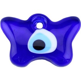 Resim Tahtakaletoptanci Cam Nazar Boncuğu Delikli Kelebek Modeli Küçük 