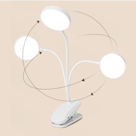 Resim harry 400 Lümen Dokunmatik Şarjlı Beyaz Işık Akrobat Masa Lambası 3 Modlu Kıskaçlı Kitap Okuma Lambası 