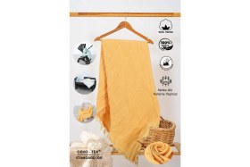 Resim Özgürce Yumuşak ve Hafif 4 Katlı Pamuk Müslin Bebek Battaniyesi 100X130 