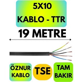 Resim Öznur 5x10 Ttr Kablo Siyah Metre Seçenekli - 19 Metre 
