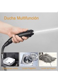 Resim İsgstore 5 Fonksiyonlu Mafsallı Mat Siyah Duş Başlığı Seti - Örgülü Hortum 150 Cm Duş Seti Siyah 