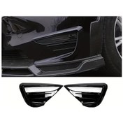 Resim Cloudstore Tesla Model Y 2020-2024 Ön Sis Farı Koruma Kapağı Abs Spoyler Bright Black 2 Adet 