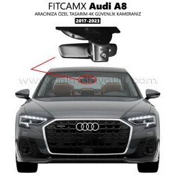 Resim FitCamX - Audi A8,S8 Modele Özel 4K Araç Kamerası (2017-2023)(FT-HY7708-A8) 