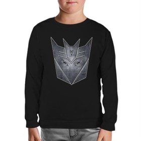 Resim Transformers Logo 2 Siyah Çocuk Sweatshirt 