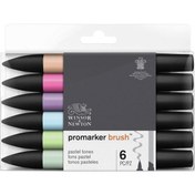 Resim Winsor & Newton : Promarker Brush Pastel Tonlar Seti : 6 Renk 