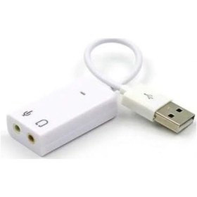 Resim Usb Kablolu Ses Kartı 7.1 Çevirici Dönüştürücü, 3.5mm Jak Girişli, 