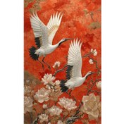 Resim Kırmızı taçlı bir turnayı içeren, çerçevesiz, kendin yap elmas boyama seti. Mükemmel bir hediye. Bu 5D mozaik yuvarlak yapay elmas sanat resmi, 40*50Cm/15.7*19.7In ve 40*70Cm/15.7*27.5In boyutlarında mevcuttur. 