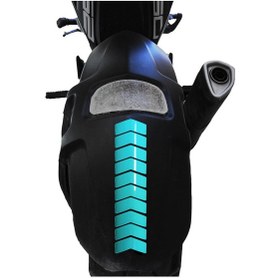 Resim Ok Tasarımlı Nane Yeşili Çamurluk Kask Sticker Çınar Extreme 