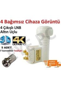 Resim EYEPC 5 Adet F Kon + LNB 4 Görüntü 4'Lü Ultra HD LNB 