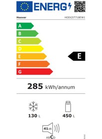 Resim Hoover HODG5T718EW1 Beyaz 580 LT Solo Buzdolabı 