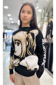 Resim Minimoda Kids Anıme Desenli Kız Çocuk Kazak 