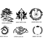 Resim Airbrush Tattoo Hayat + Sonsuz Döngü Geçici Dövme Şablonu Sadece Desen 