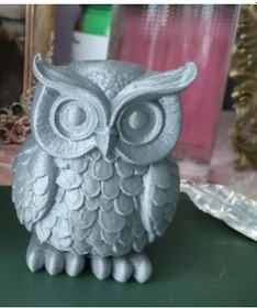 Resim Soyut Baykuş Heykeli Doğal Malzemeli Hediyelik Modern Dekoratif Obje 