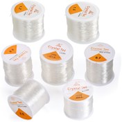 Resim 1 Rulo 100m Şeffaf Esnek Boncuk İpi, Yüksek Esneklik Dayanıklı Uzayabilen İp, DIY Noel Kolye Bileklik, Black Friday Tatil Boncuk Takı Yapım Malzemeleri 