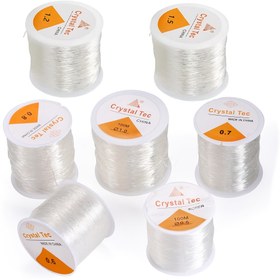 Resim 1 Rulo 100m Şeffaf Esnek Boncuk İpi, Yüksek Esneklik Dayanıklı Uzayabilen İp, DIY Noel Kolye Bileklik, Black Friday Tatil Boncuk Takı Yapım Malzemeleri 