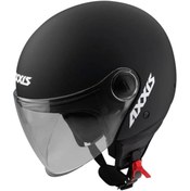 Resim Axxis Square S Mat Siyah Yarım Kask 