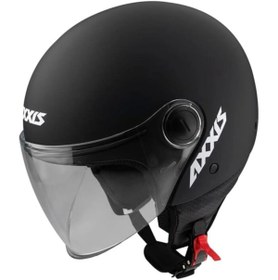 Resim Axxis Square S Mat Siyah Yarım Kask 