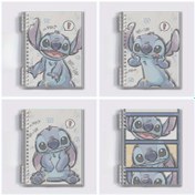 Resim Disney Stitch Defter - 4 Eğlenceli Konuşma Kabarcıkları & Yıldızlarla Benzersiz Tasarımlar, Çıkarılabilir Sayfalar, Fanlar için Gri Anime Günlüğü, Hediye Fikri, Hayran Ürünleri, Oyunbaz Tasarım, Yumuşak Kapaklı Not Defteri 