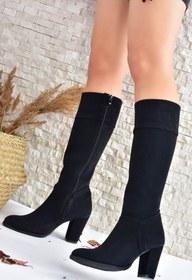 Resim Fox Shoes Siyah Kalın Topuklu Günlük Kadın Çizme L674291209 