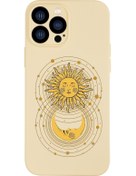 Resim mooodcase Iphone 13 Pro Max Uyumlu Moon And Sun Desenli Kamera Lens Korumalı Darbe Emici Silikonlu Lansman Kıl 