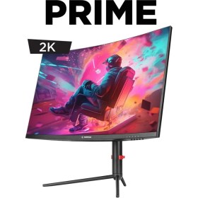 Resim Rampage Prime PR27R165QC 27 165Hz 1ms Csot Va Qhd 2k Freesync Rgb Pivot Pc Curved Oyuncu Monitörü 