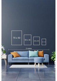 Resim Huhuli Ahşap Siyah Çerçeveli 3 Parça Set Tablo Huhu479 