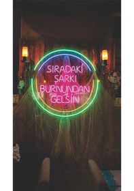 Resim Mekan Dekoru Neon Ledli Tabela Renkli 