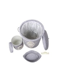 Resim Exclusive Gri 6 Prç Banyo Kirli Çamaşır Sepeti Ve Paspas Seti Gri 