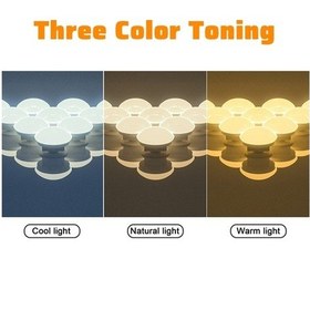 Resim Tysm Usb Dokunmatik Led Makyaj Aynası Işığı, 3 Renkli Ayarlanabilir, 1,5m Güç Kablosu, Makyaj Işığı Aydınlatma 