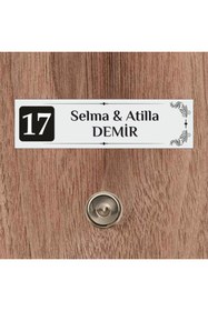 Resim CNZ WOOD Numaralı Kapı İsimliği 