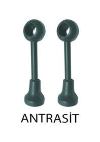 Resim Perdemix Ahşap Rustik Taşıyıcı Ayak 2 Adet Antrasit 