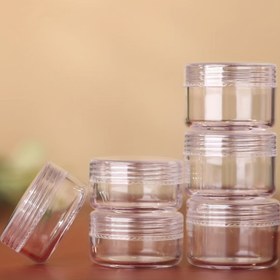 Resim 15g şeffaf 5 adet seyahat için taşınabilir alt ambalaj krem şişesi deneme ambalajı plastik yuvarlak yüz krem şişesi alt ambalaj kutusu 