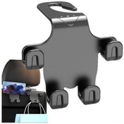 Resim Folinda Araç Arka Koltuk Mutfakçı Kanca - Abs Malzeme 4'lü Fonksiyonel Araç Kancası Çanta Şemsiye Sabitleyici Araç Aksesuarı 