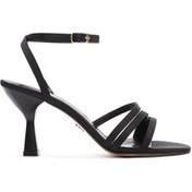 Resim Women's Black Ankle Strap Heeled Sandals Derimod