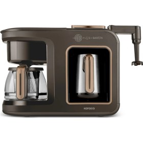 Resim Karaca Hatır Plus Barista Steel 6 In 1 Konuşan Közde Türk Kahve Makinesi Walnut Brown 
