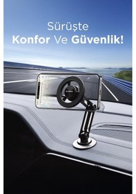Resim Torima Jx-052 Siyah Çok Amaçlı Manyetik Car Holder Araç İçi Telefon Tutucu Siyah 