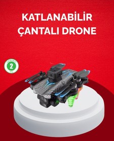Resim Katlanabilir Drone 1080p Kamera 0-100m Uçuş Mesafeli 