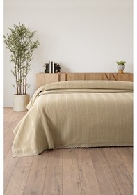 Resim Kopanaki Dantelli Çift Kişilik Waffle Pike-210x230 Cm Bej Bej 