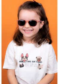 Resim Yeni-unisex 5-9 Yaş Polarize Pembe Çocuk Güneş Gözlüğü Pembe 