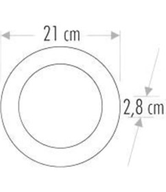 Resim Mikasso CT-5233 18W/3200K Alm. S.ü LED Armatür Yuv. (GÜNIŞIĞI-20ADET) 