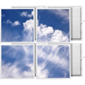 Resim Gök Panel 60X60 LED Panel Sıva Altı Desenli 2x2 Dörtlü Grup 46510167SA 